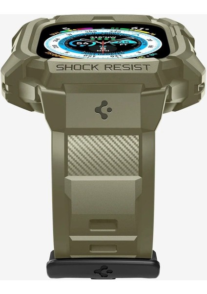 Apple Watch 49mm Ultra Seri 3/2/1 ile Uyumlu Kılıf & Kordon Kayış Rugged Armor Pro Vintage Khaki - ACS05915 fırsatları