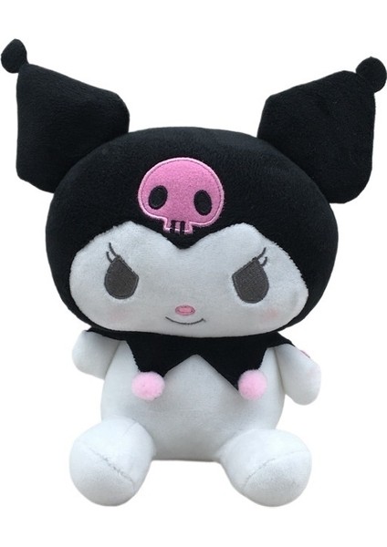 Sanrio Karikatür Animasyon Kurome Peluş Bebek Kararmış Küçük Şeytan Bebek Kız Kalp Hediye Peluş Oyuncak (Yurt Dışından)