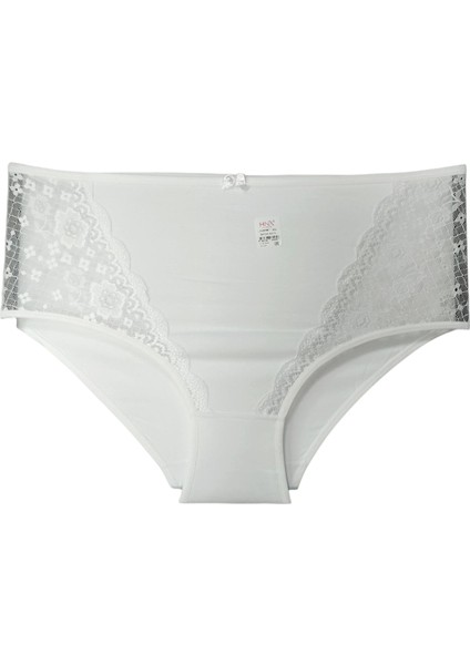 Hnx 4'lü Pamuklu Ön ve Arka Dantelli Yüksek Bel Büyük Beden Kadın Külot