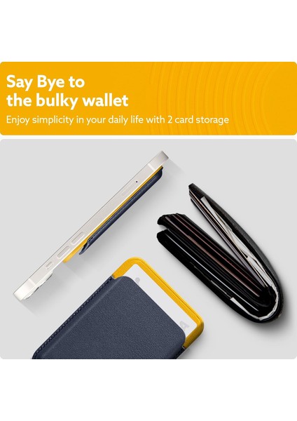 Caseology iPhone Için Magsafe Özellikli Kartlı Manyetik Cüzdan Nano Pop V2 Blueberry Navy - AFA06390