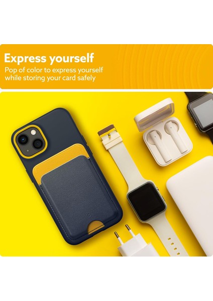 Caseology iPhone Için Magsafe Özellikli Kartlı Manyetik Cüzdan Nano Pop V2 Blueberry Navy - AFA06390