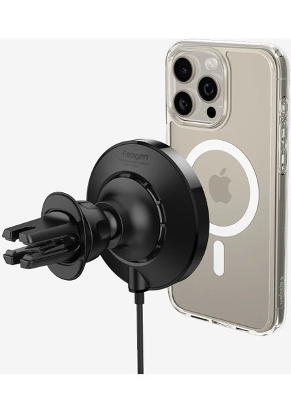 MagFit Air Vent Araç içi Telefon Tutucu + Manyetik Kablosuz Şarj Cihazı / Özel Fanlı Isı Düşürücü iPhone için MagSafe özellikli Cryomax OneTap Pro 3 ITS12WC - ACP07082