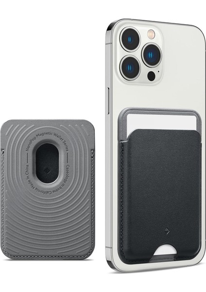 Caseology iPhone Için Magsafe Özellikli Kartlı Manyetik Cüzdan Nano Pop V2 Black Sesame - AFA06997