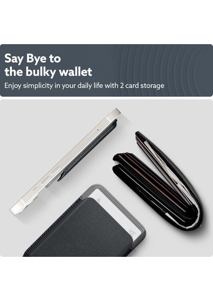 Caseology iPhone Için Magsafe Özellikli Kartlı Manyetik Cüzdan Nano Pop V2 Black Sesame - AFA06997
