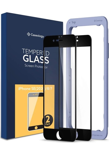Caseology iPhone Se (2022 / 2020) / 8 / 7 Cam Ekran Koruyucu Kolay Kurulum Snap Fit (2 Adet) - AGL01346