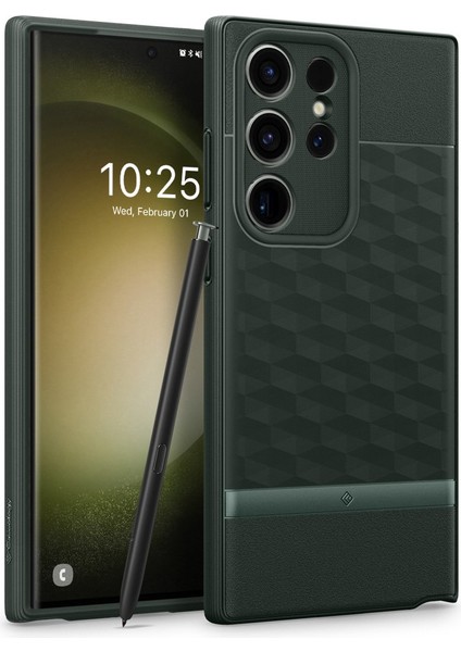 Caseology Samsung Galaxy S23 Ultra Kılıf Parallax Midnight Green - ACS05987