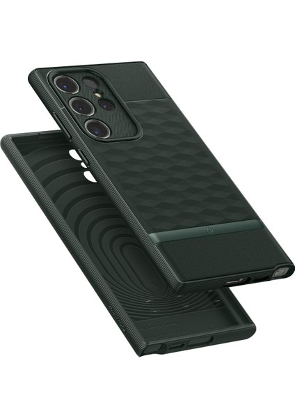 Caseology Samsung Galaxy S23 Ultra Kılıf Parallax Midnight Green - ACS05987