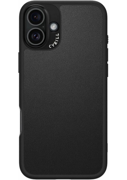 Ciel by CYRILL Apple iPhone 16 Plus ile Uyumlu MagSafe Kılıf Kajuk Mag Hava Kanalı Teknolojisi™ Askeri Sınıf Koruma Black Vegan Deri Kapak - ACS08402