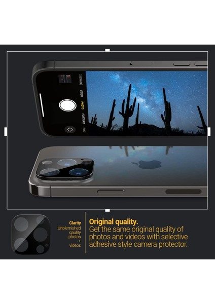 Caseology iPhone 13 Pro Max / 13 Pro Kamera Lens Camı Koruyucu Black (2 Adet) - AGL03371 fırsatları