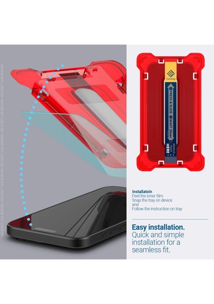 Caseology iPhone 16 Plus Cam Ekran Koruyucu Kolay Kurulum Snap Fit (2 Adet) - AGL07927