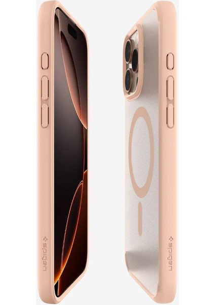 iPhone 16 Pro ile Uyumlu ince MagSafe Kılıf Ultra Hybrid T Force Kamera Butonu Sararma Karşıtı DuraClear™ Hava Kanalı Teknolojisi™ Askeri Sınıf Koruma MagFit Frost Rose Mat Kapak - ACS09071 fırsatları