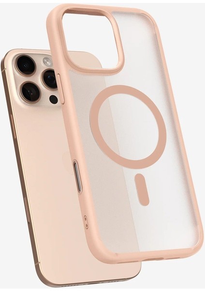 iPhone 16 Pro Max ile Uyumlu ince MagSafe Kılıf Ultra Hybrid T Force Kamera Butonu Sararma Karşıtı DuraClear™ Hava Kanalı Teknolojisi™ Askeri Sınıf Koruma MagFit Frost Rose Mat Kapak - ACS09069 indirimleri