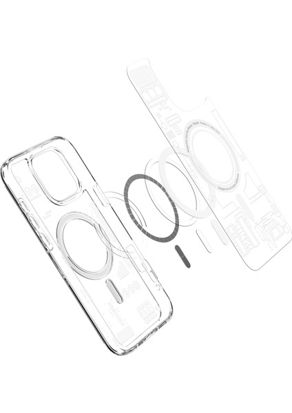 iPhone 16 Pro Max ince MagSafe Kılıf Ultra Hybrid Sararma Karşıtı DuraClear™ Hava Kanalı Teknolojisi™ Askeri Sınıf Koruma MagFit Analogue Şeffaf Kapak - ACS08726 modelleri