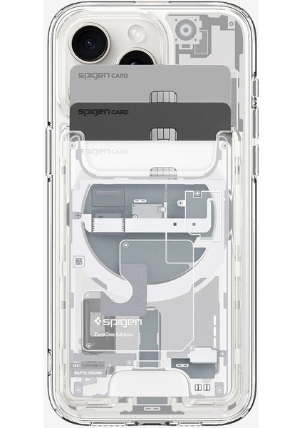 iPhone Için Magsafe Özellikli 3 Kartlı Manyetik Cüzdan Ultra Hybrid Zero One White - AFA07401