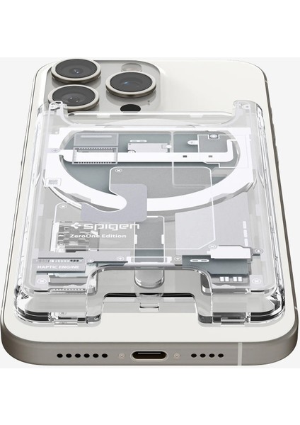 iPhone Için Magsafe Özellikli 3 Kartlı Manyetik Cüzdan Ultra Hybrid Zero One White - AFA07401