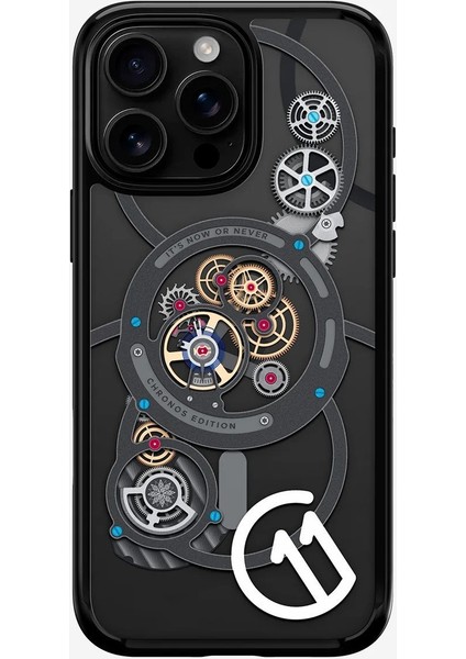 iPhone 16 Pro ile Uyumlu ince MagSafe Kılıf Ultra Hybrid T Force Kamera Butonu Sararma Karşıtı DuraClear™ Hava Kanalı Teknolojisi™ Askeri Sınıf Koruma c11 Chronos Tasarım Kapak - ACS09193