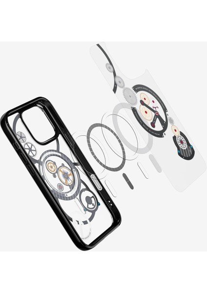 iPhone 16 Pro ile Uyumlu ince MagSafe Kılıf Ultra Hybrid T Force Kamera Butonu Sararma Karşıtı DuraClear™ Hava Kanalı Teknolojisi™ Askeri Sınıf Koruma c11 Chronos Tasarım Kapak - ACS09193 indirimleri