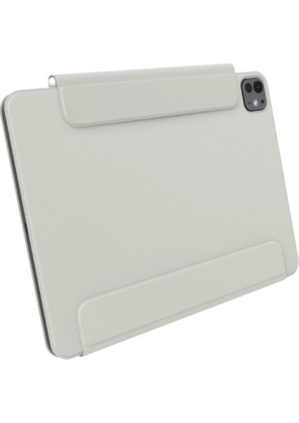 iPad Pro 13" (2024) Kılıf Air Skin Folio Onetap Metal Ring Magfit Gray - ACS06511