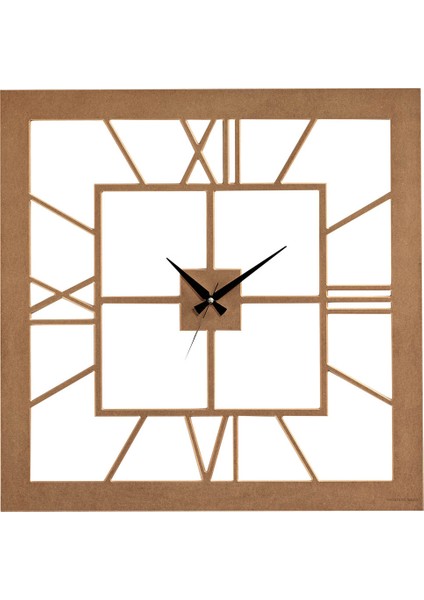 Altınyayla Kare Saat Cilasız Ham Ahşap