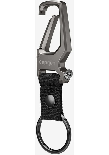 Carabiner Anahtarlık / Şişe Açacağı Klipsi Kancası Gunmetal (2 Adet) - AHP04505