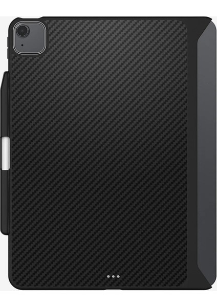 Apple iPad Air 13" M3 (2025) / M2 (2024) Kılıf Enzo Aramid OneTap Metal Ring MagFit Black - ACS07670