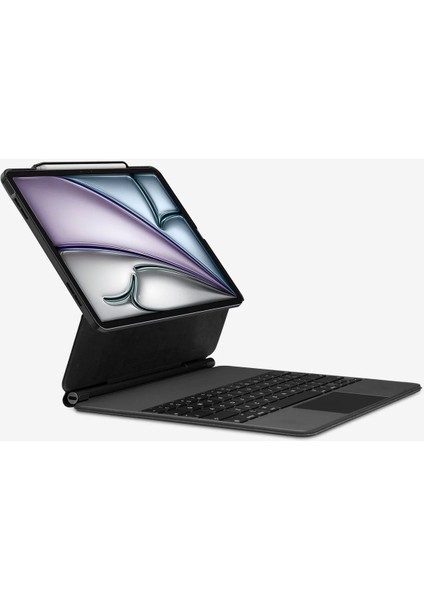 Apple iPad Air 13" M3 (2025) / M2 (2024) Kılıf Enzo Aramid OneTap Metal Ring MagFit Black - ACS07670