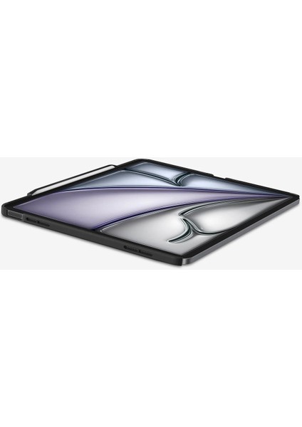 Apple iPad Air 13" M3 (2025) / M2 (2024) Kılıf Enzo Aramid OneTap Metal Ring MagFit Black - ACS07670