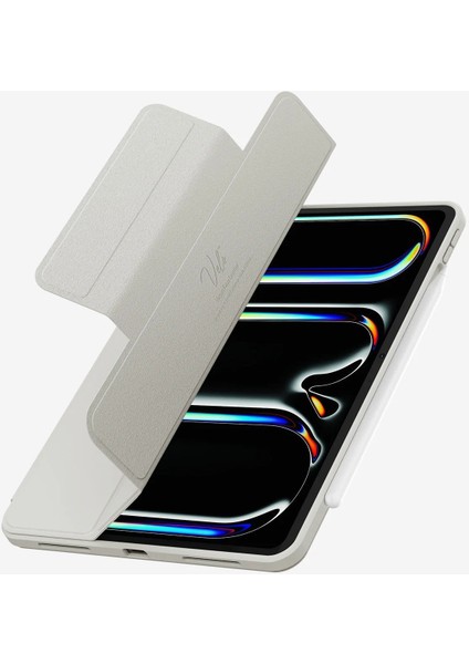 iPad Pro 11" (2024) Kılıf Air Skin Pro Onetap Metal Ring Magfit Gray - ACS08490