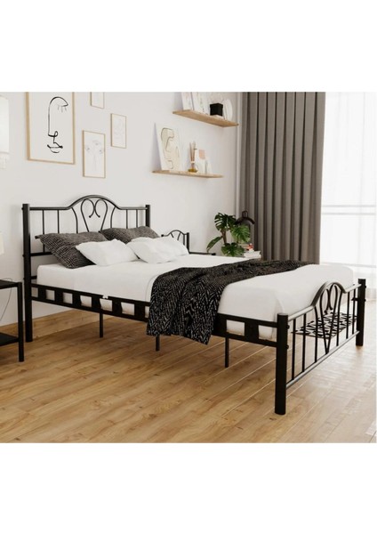 Orkide Çift Kişilik Ferforje Siyah Metal Karyola 180 x 200 fiyatları