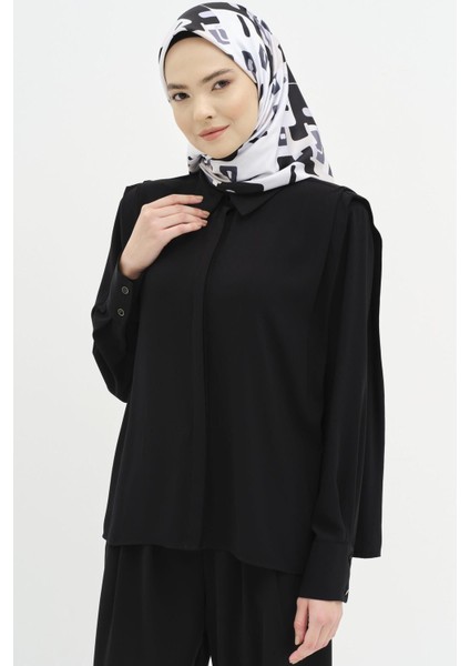 Kadın / Kız Siyah Gömlek (Model Kodu: 242GO3095TB.01 )
