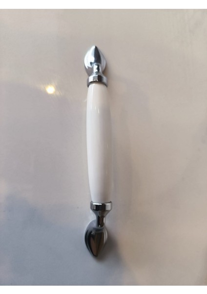 2416 Abalı Krom Renk Porselen Kulp ( 2 Delik Arası 12.8 cm ) fiyatları
