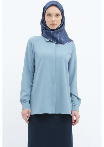 Kadın / Kız Mavi Gömlek (Model Kodu: 242GO9008STB.1 )