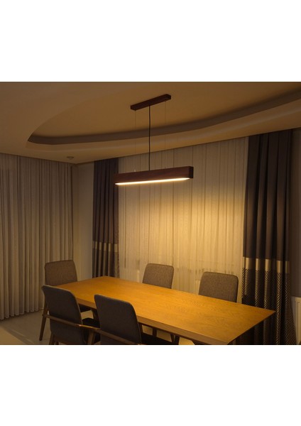 Line Masif Ahşap LED Lamba