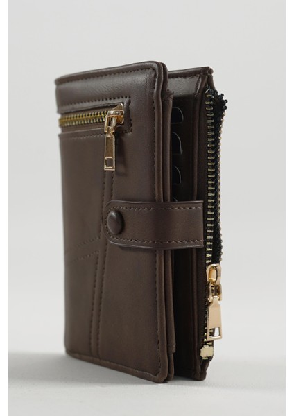 Kadın Early Çok Bölmeli Kullanışlı Cüzdan Donma Kahve indirimleri