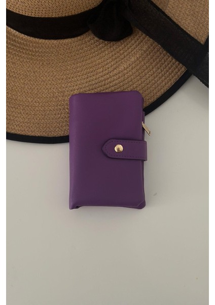 Kadın Westa Çok Bölmeli Yumuşak Cüzdan Mor