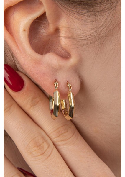 14 Ayar Altın Altıgen Küpe fiyatları