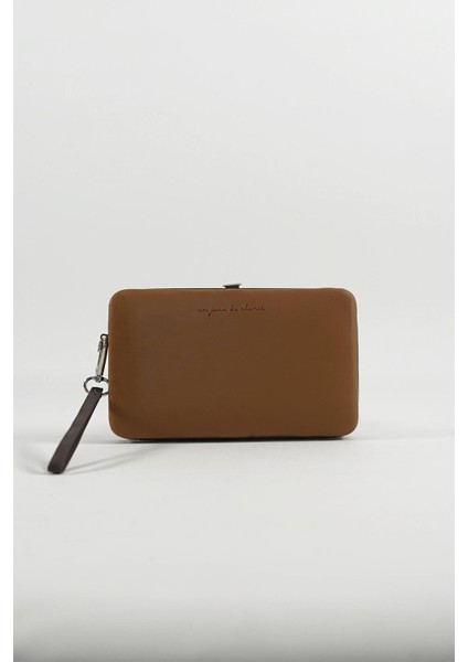 Kadın Luxe Tabaka Kullanışlı Portföy Cüzdan Taba