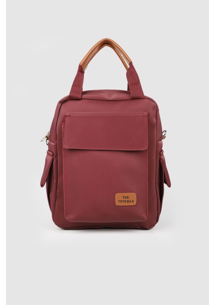 Kadın Lancy Saten Çok Bölmeli Sırt Çantası Bordo fiyatları