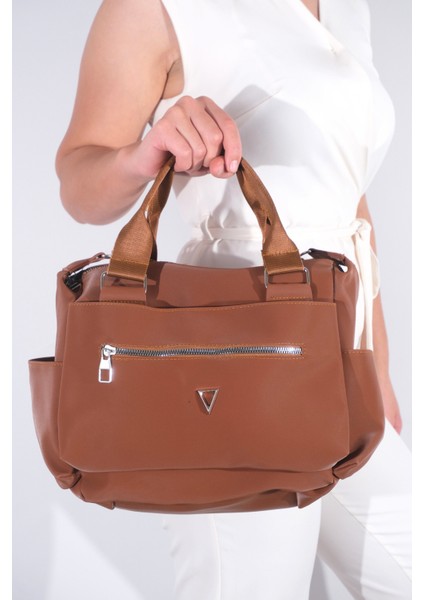 Kadın Calico Saten Çok Bölmeli El Ve Çapraz Çanta Taba fiyatları