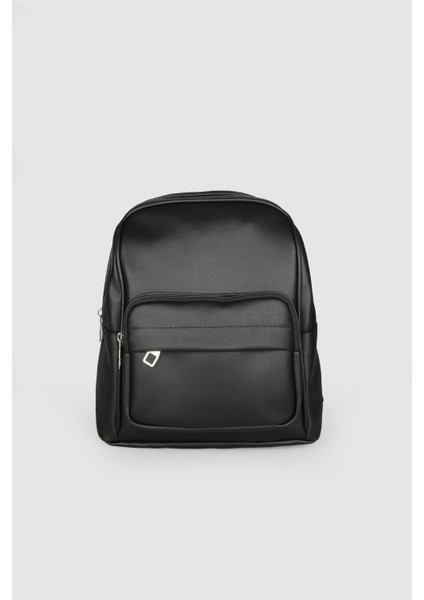 Kadın Soft Deri Çok Bölmeli Sırt Çantası Çantası Siyah fiyatları