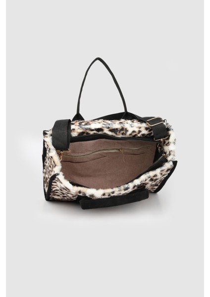 Kadın The Tote Bag Askılı Çanta Leopar Desenli 1 modelleri