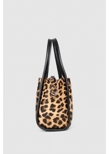 Kadın Balen Makyaj Çantalı Askılı Çanta Leopar Desenli modelleri