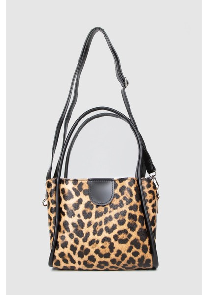 Kadın Balen Makyaj Çantalı Askılı Çanta Leopar Desenli fırsatları