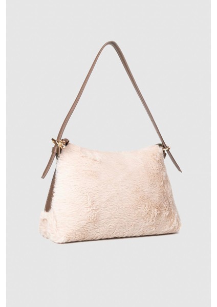 Kadın Çantası Peluş Vizon