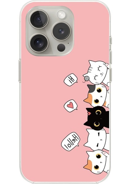 Apple iPhone 11 Pro Uyumlu Şeffaf Kılıf Kedişler 2 Tasarımlı