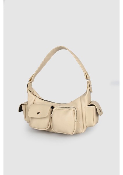 Kadın Sabers Baget Cep Detaylı Çanta Vizon fiyatları