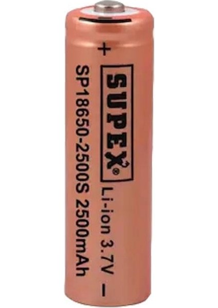 18650 – 2500S 3.7V 2500 Mah Başlı Li-Ion Pil