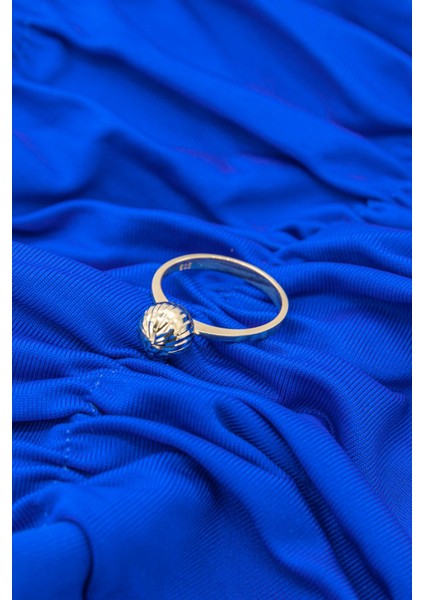 14 Ayar Altın Işıltılı Topçuk Yüzük 4 indirimleri