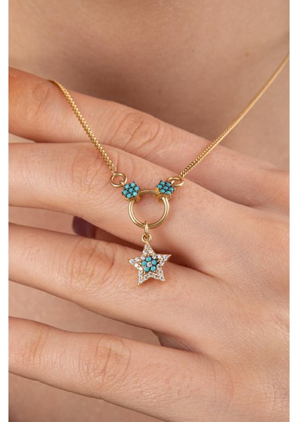 14 Ayar Altın Taşlı Rigel Yıldız Kolye fiyatları