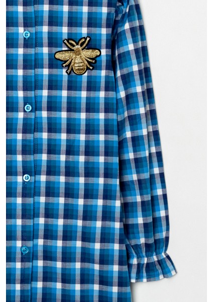 Kız Çocuk Ekose Desenli Elbise 12168 fiyatları